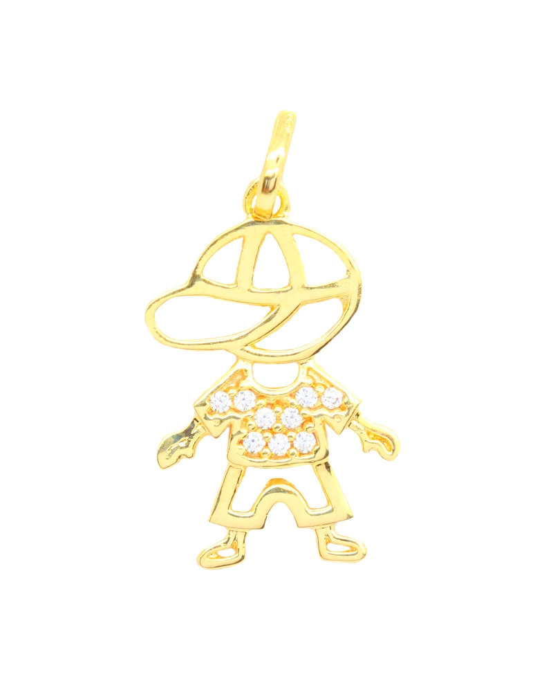 Pingente Menino Ouro Amarelo 0,93g