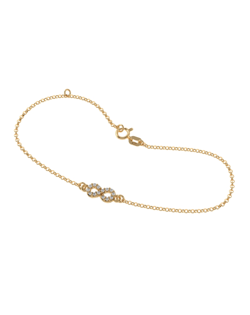 Pulseira Infinito Ouro Amarelo 1,62g